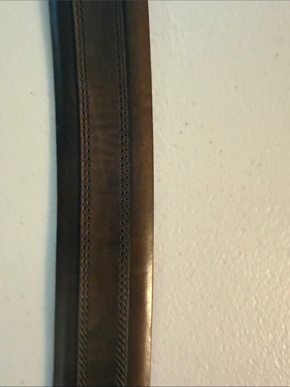 Mezlan Two-Tone Brown Leather Belt with Polished Buckle - 42 inches